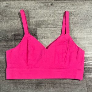 EXPRESS Editions Linen Blend Cropped Tank Top